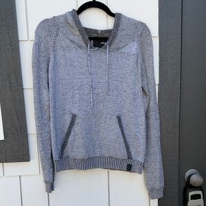 Hurley Light Gray Knit Crewneck Hoodie Sweater